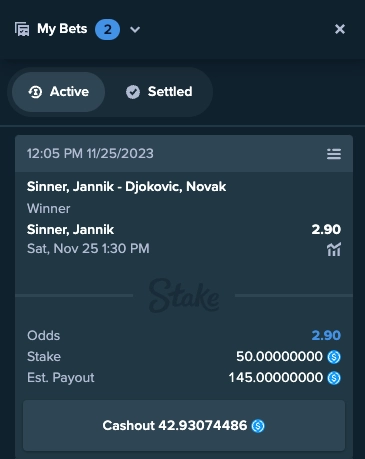 stake.com betslip tennis